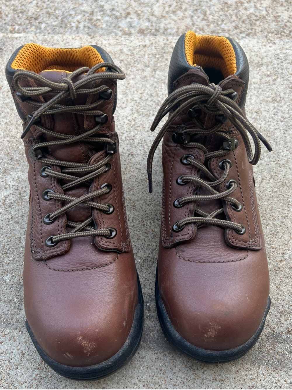 Timberland Titan Pro Women Us 9m Powerfit Brown Leather Steel Toe Boot View 2